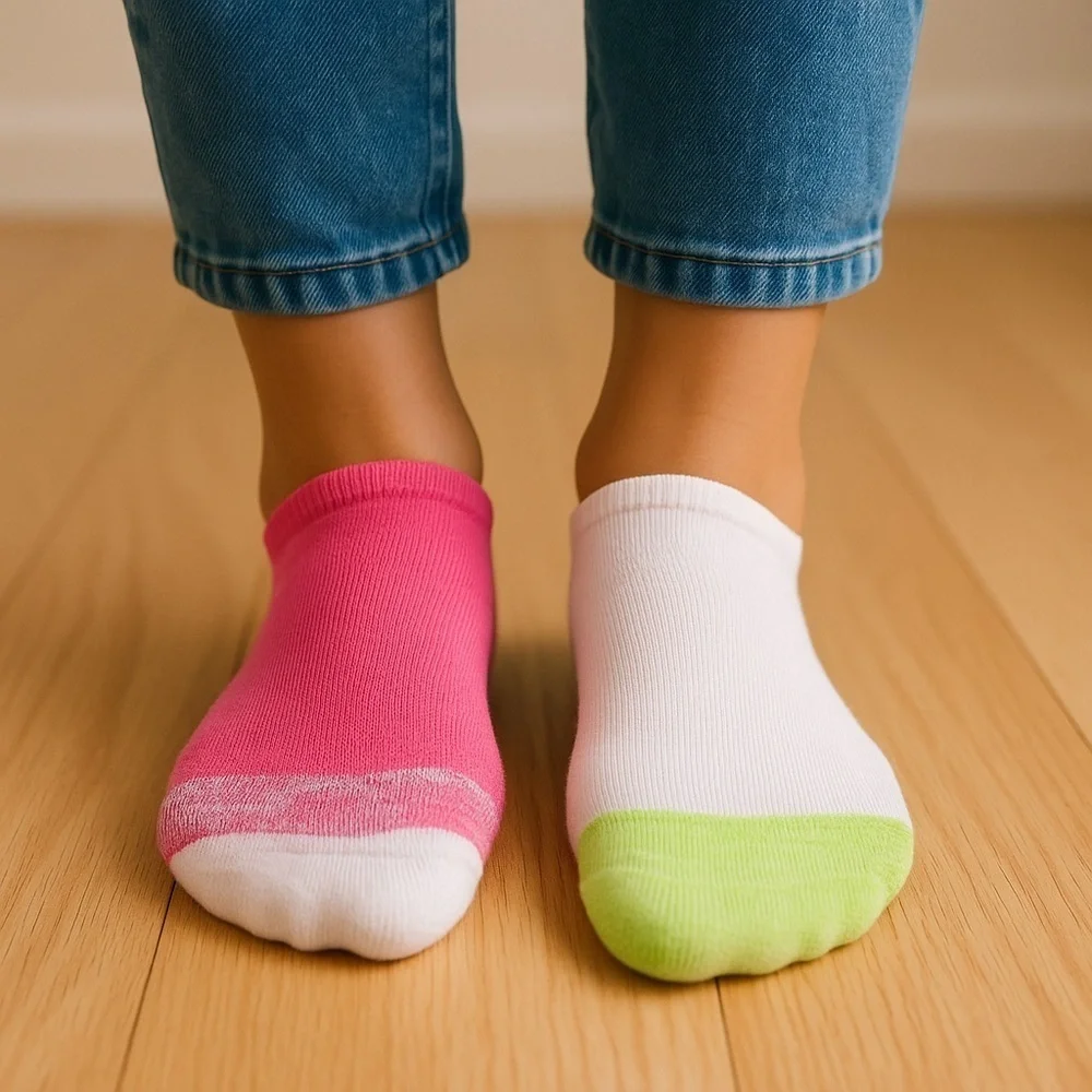 Hanes Girls’ No Show Socks – 12 Pairs, Size 6-10.5 (S), Multi-Color, NWT